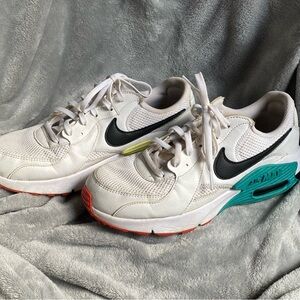 Nike Air Max Excee White/Teal/Chartreuse Training Gym Sneakers Women Size 10
